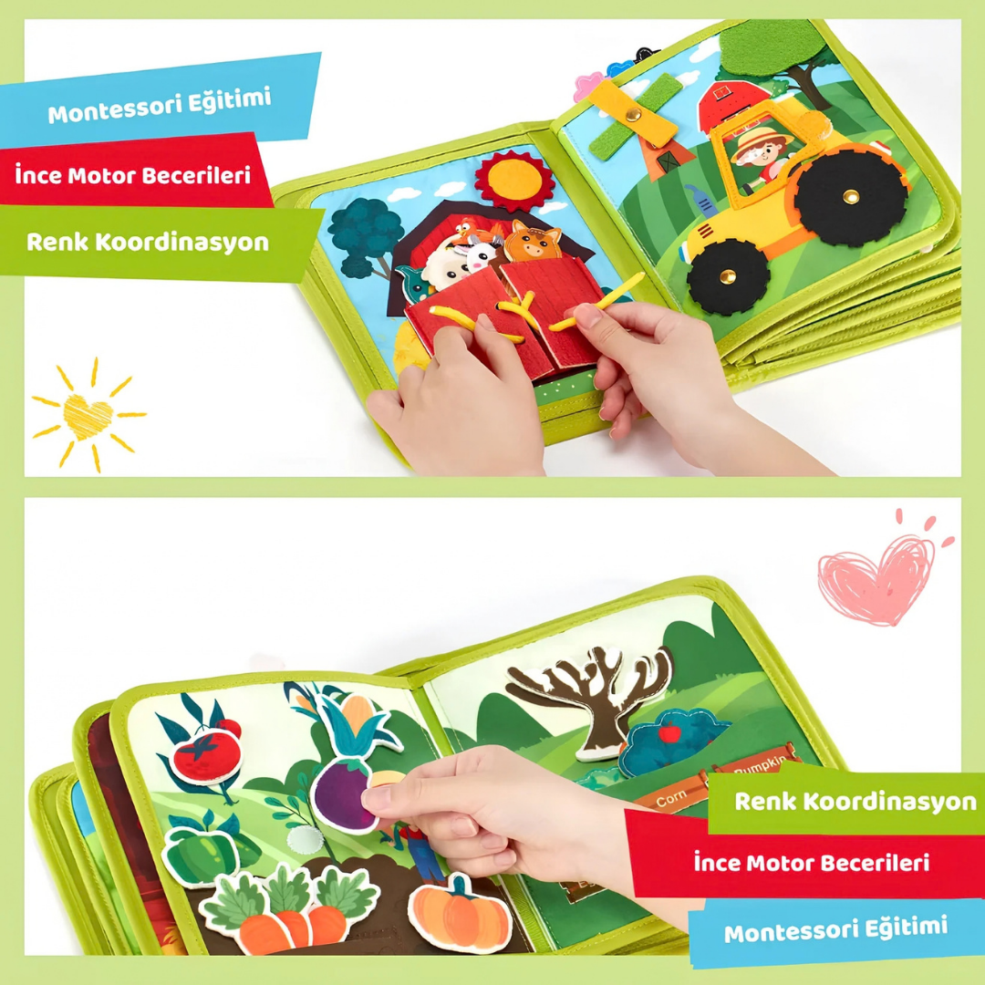 Yuvia™ Eğitici Montessori Çiftlik Hikayesi Kitabı