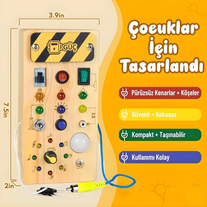 Yuvia™ Montessori Ahşap Anahtar Panosu
