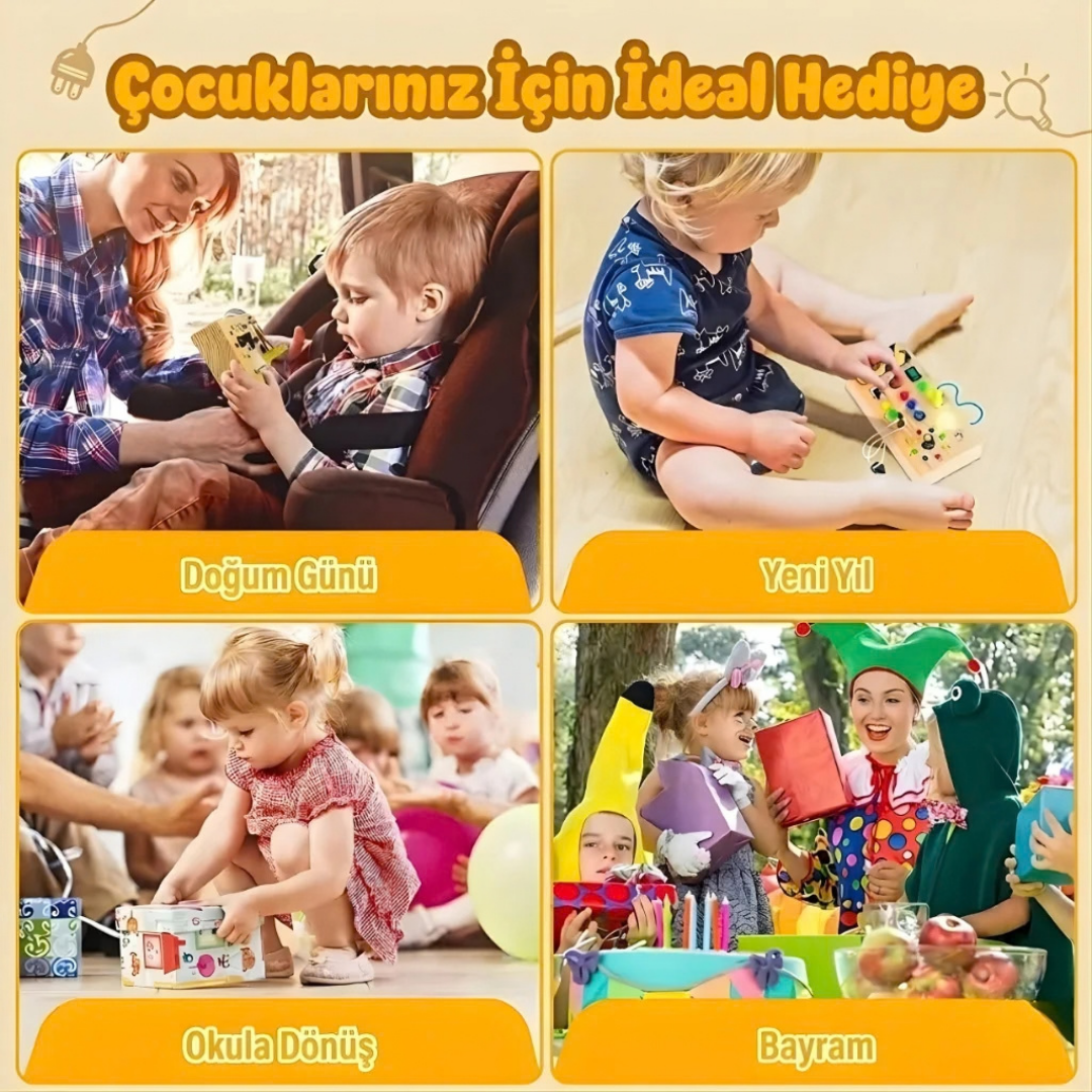 Yuvia™ Montessori Ahşap Anahtar Panosu