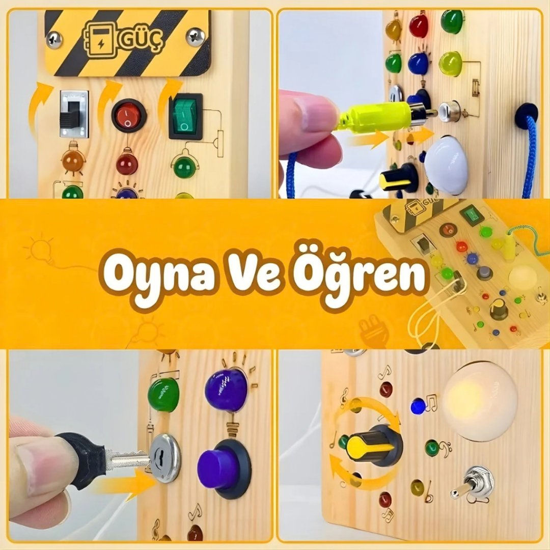 Yuvia™ Montessori Ahşap Anahtar Panosu