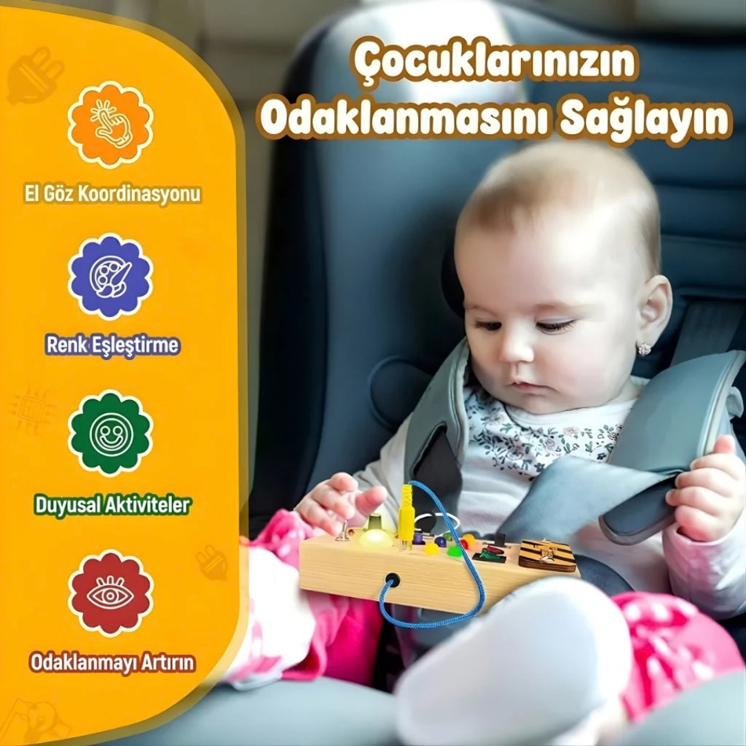 Yuvia™ Montessori Ahşap Anahtar Panosu