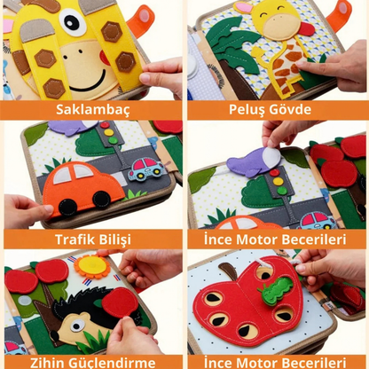 Yuvia™ Montessori Zürafa Keçe Eğitim Kitabı
