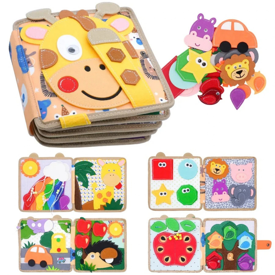 Yuvia™ Montessori Zürafa Keçe Eğitim Kitabı