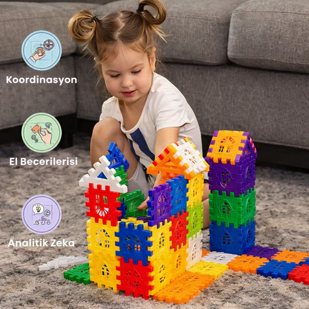 Yuvia™ Puzzle Şehri Yapı Oyuncakları