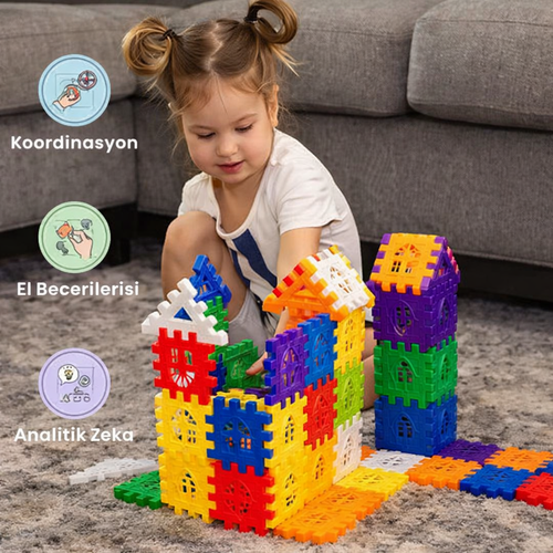 Yuvia™ Puzzle Şehri Yapı Oyuncakları