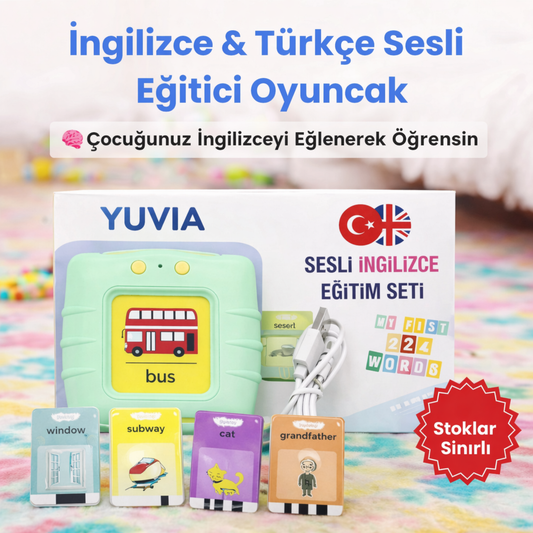 Yuvia Türkçe & İngilizce sesli kelime öğretim seti